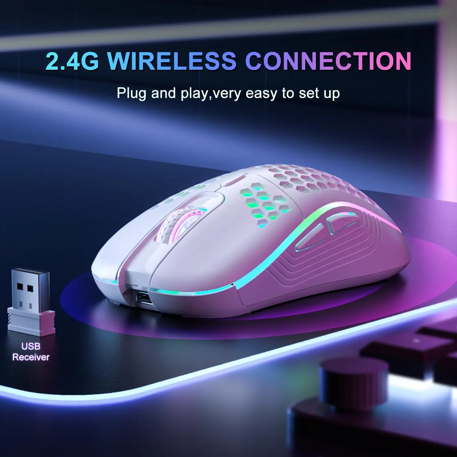 Hollow RGB Wireless Gaming Mouse